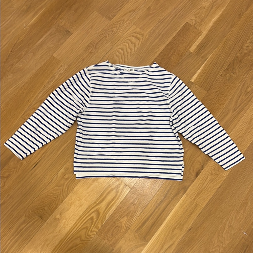 Alex Mill Lakeside blue and white stripe shirt size M